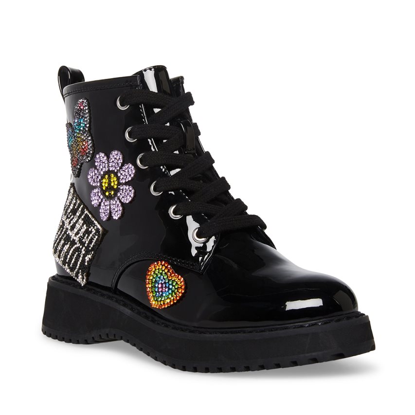 Black Steve Madden Jkudos Kids' Ankle Boots | PH 4519MAF